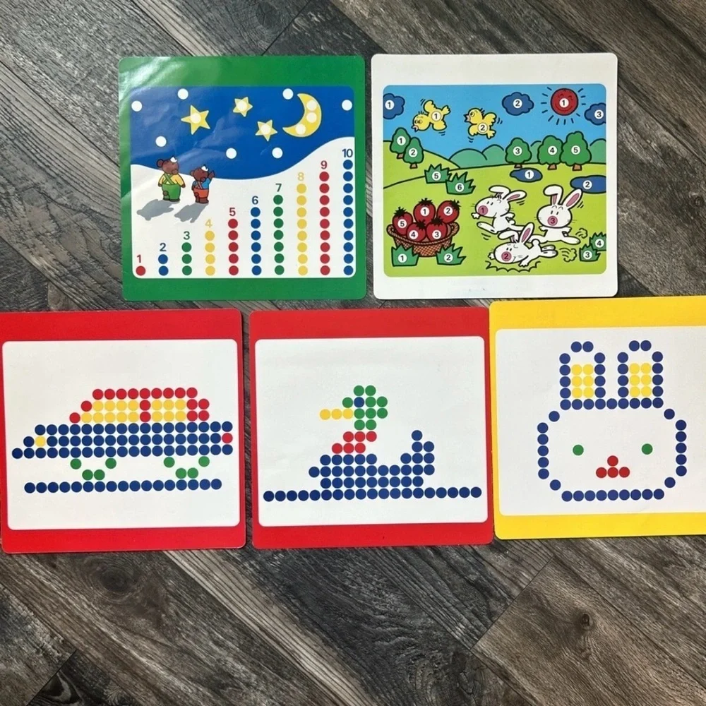 Vintage Deluxe Magnet Art Picture Board Colorful Hand Eye Coordination Ages 3+